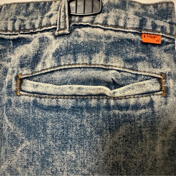 Vintage 90s 80s 530 Levi's Acid Wash pleated Jeans size 36 made in USA cotton - Picture 9 of 11